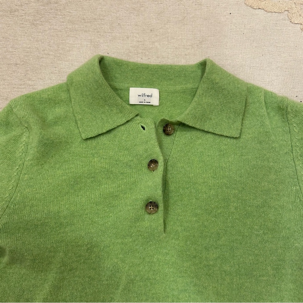 Wilfred Green Cashmere Sweater - Picture 3 of 4